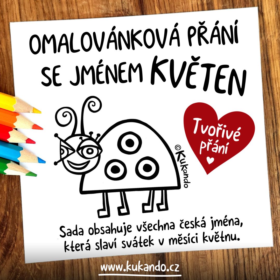 Omalovánková přání k svátku se jménem: kdo slaví v květnu?