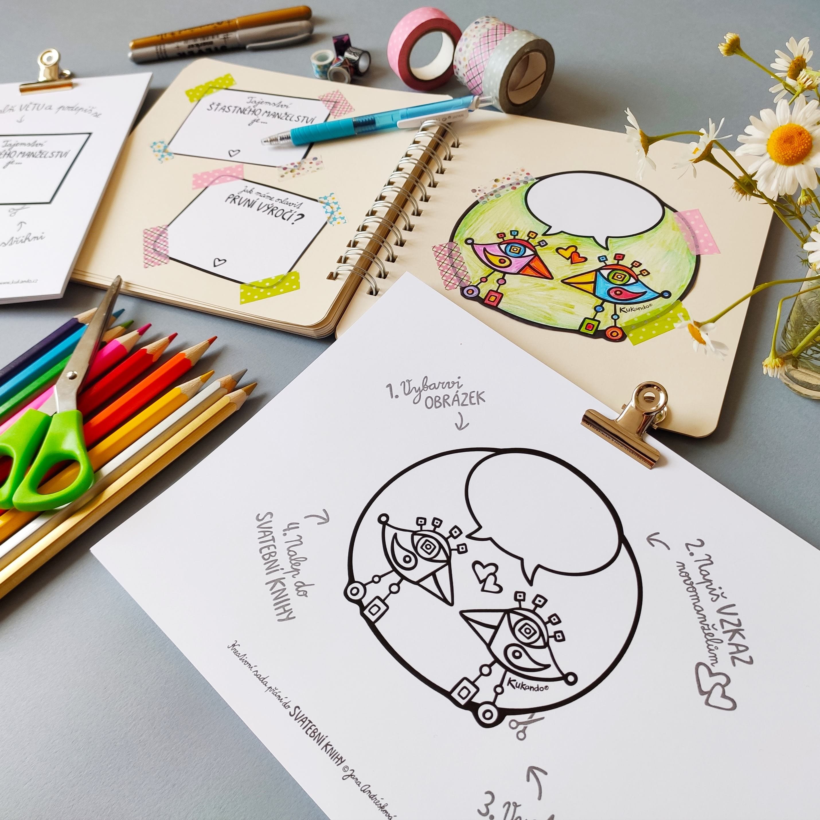 Sada kreativních přání do SVATEBNÍ KNIHY (PDF verze)