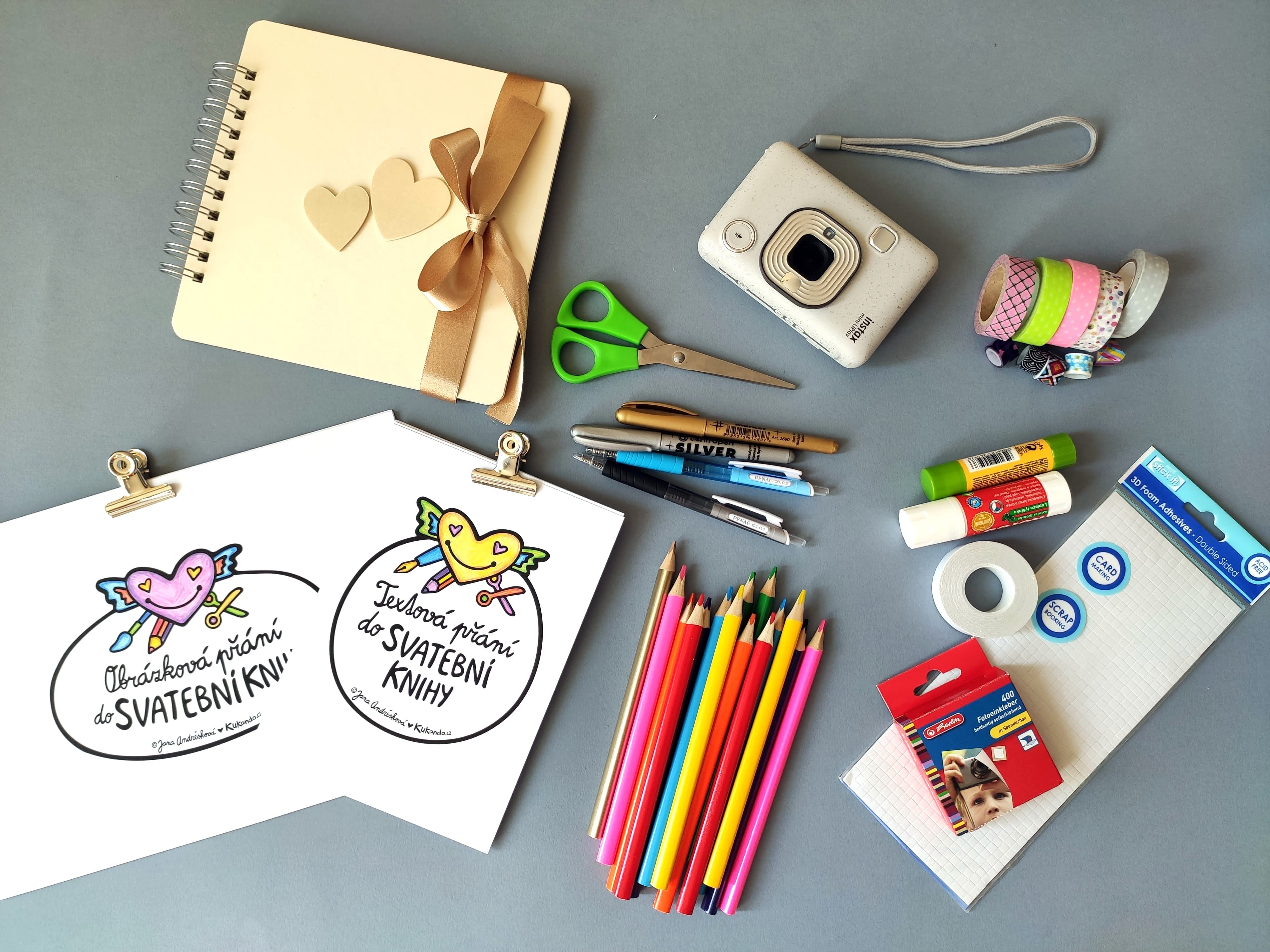 Sada kreativních přání do SVATEBNÍ KNIHY (PDF verze)