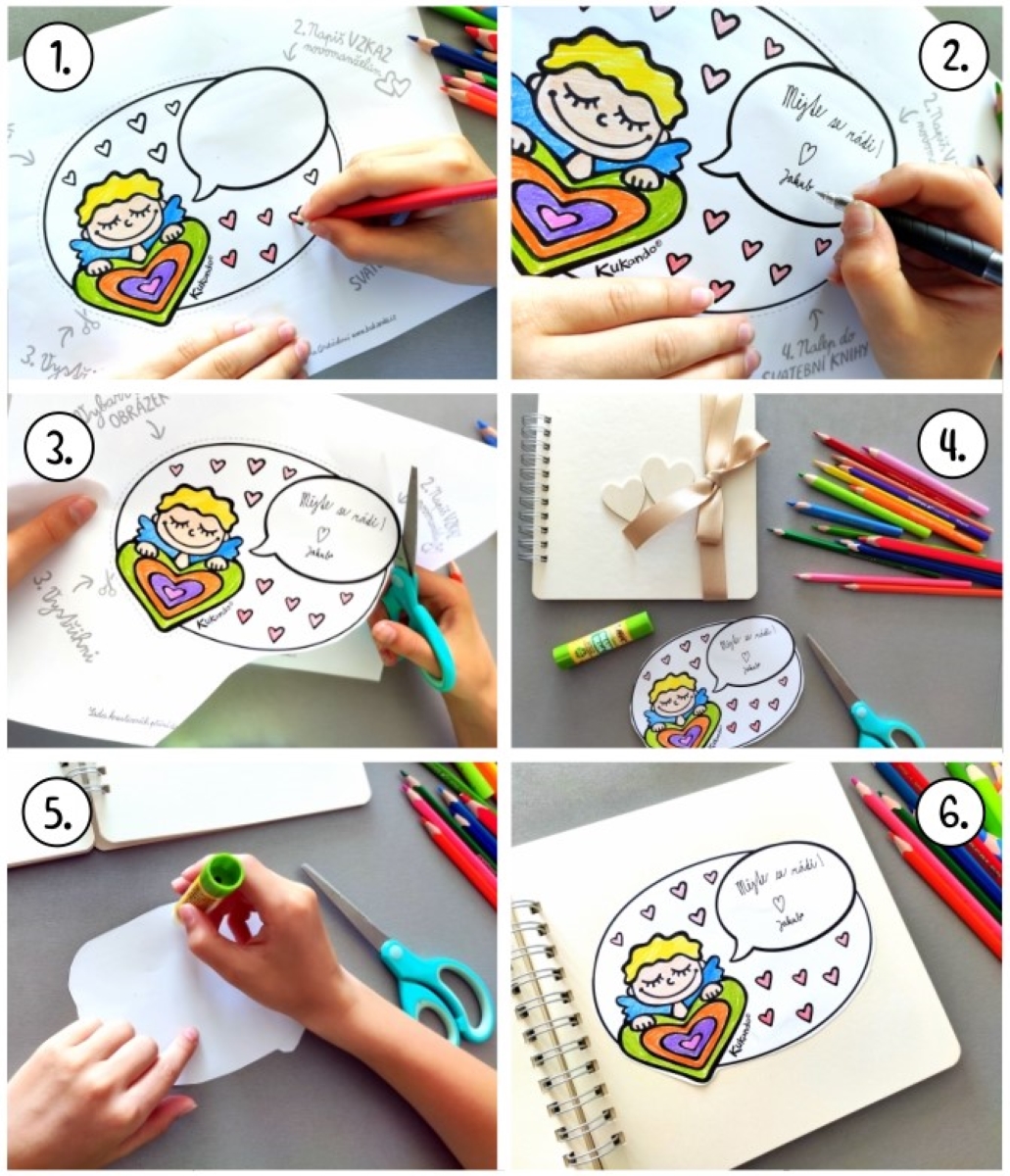 Sada kreativních přání do SVATEBNÍ KNIHY (PDF verze)