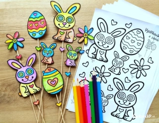 VELIKONOČNÍ KUKANDOMALOVÁNKY – velká sada (PDF verze)