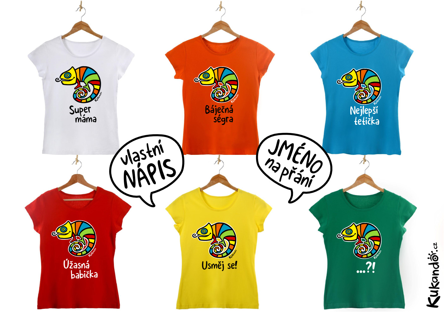 Dámské tričko s vlastním nápisem CHAMELEON žluté L