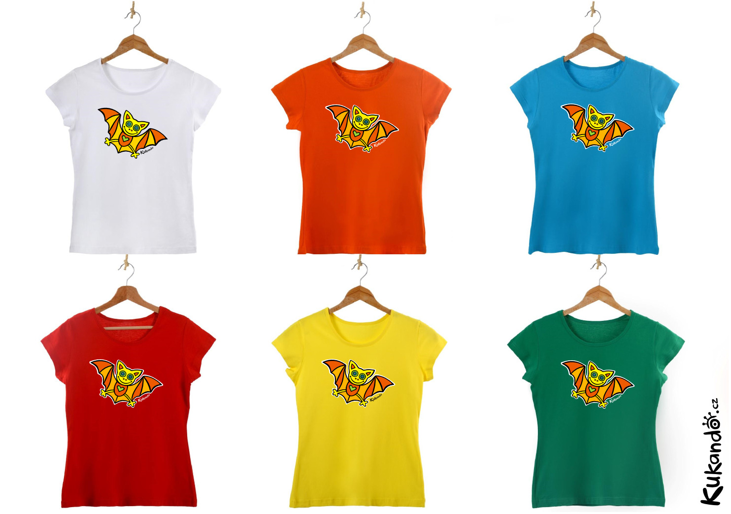 Dámské tričko NETOPÝR oranžové M