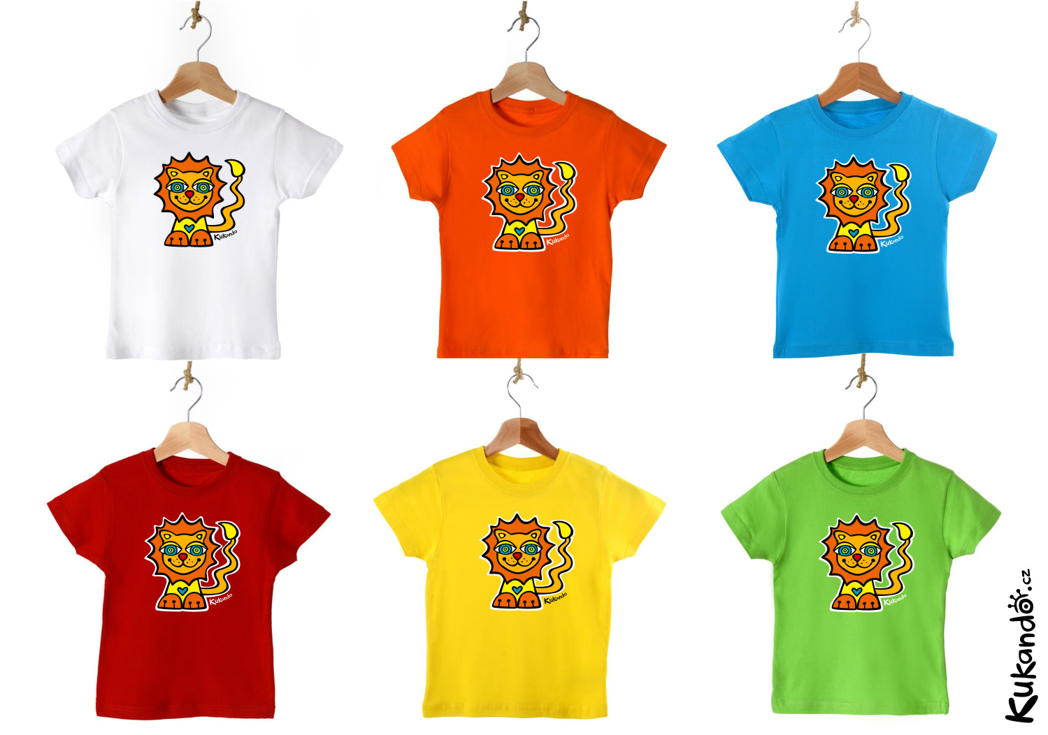 Dětské tričko LEV zelené 7-8 let