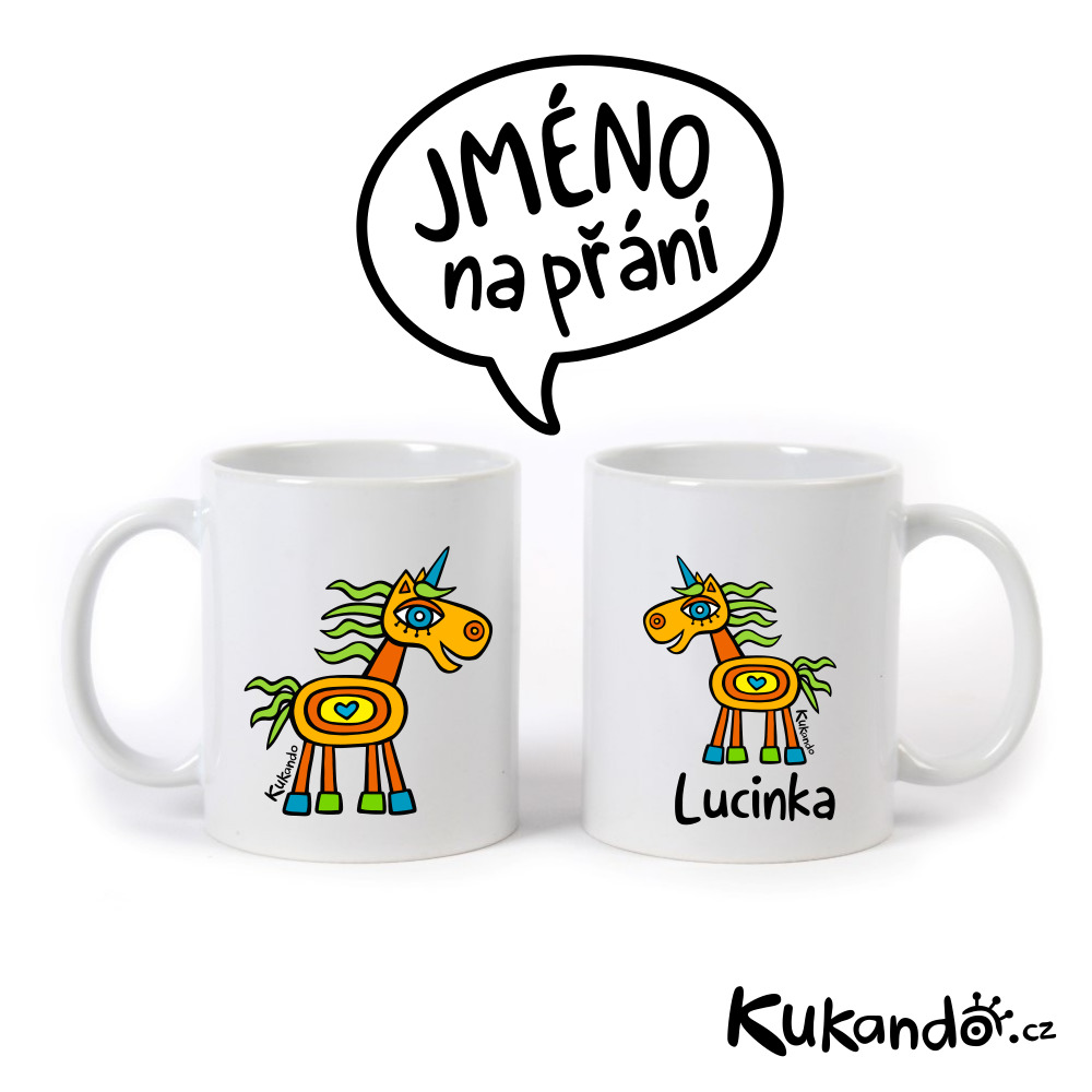 Keramický hrnek se jménem na přání JEDNOROŽEC