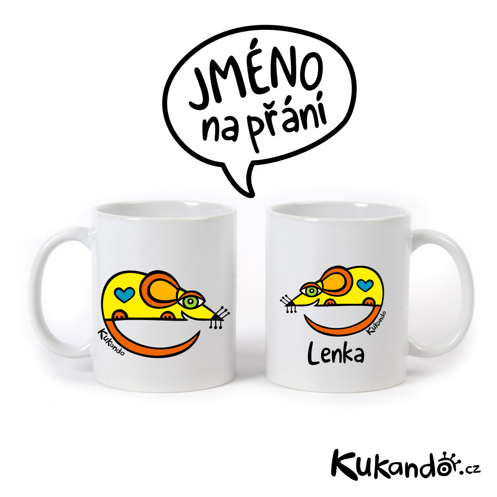 Keramický hrnek se jménem na přání MYŠKA