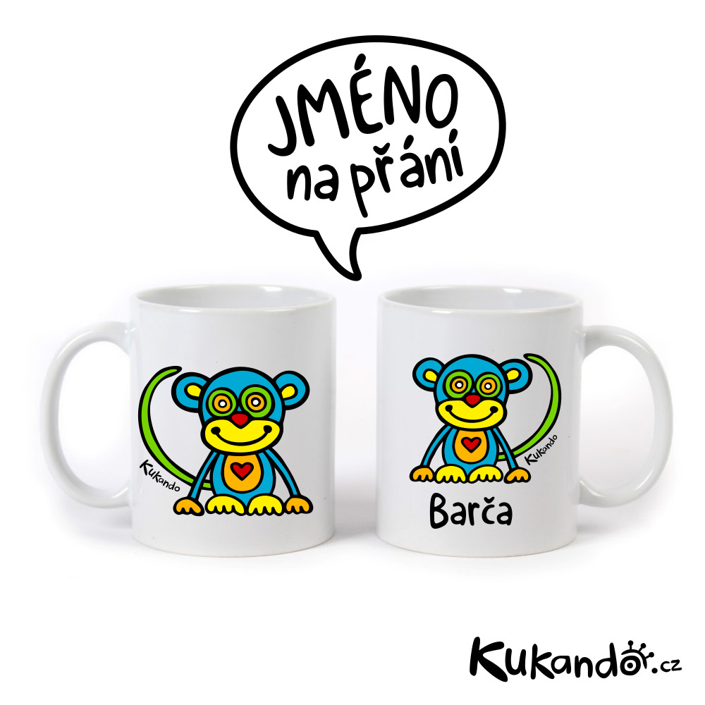 Keramický hrnek se jménem na přání OPIČKA