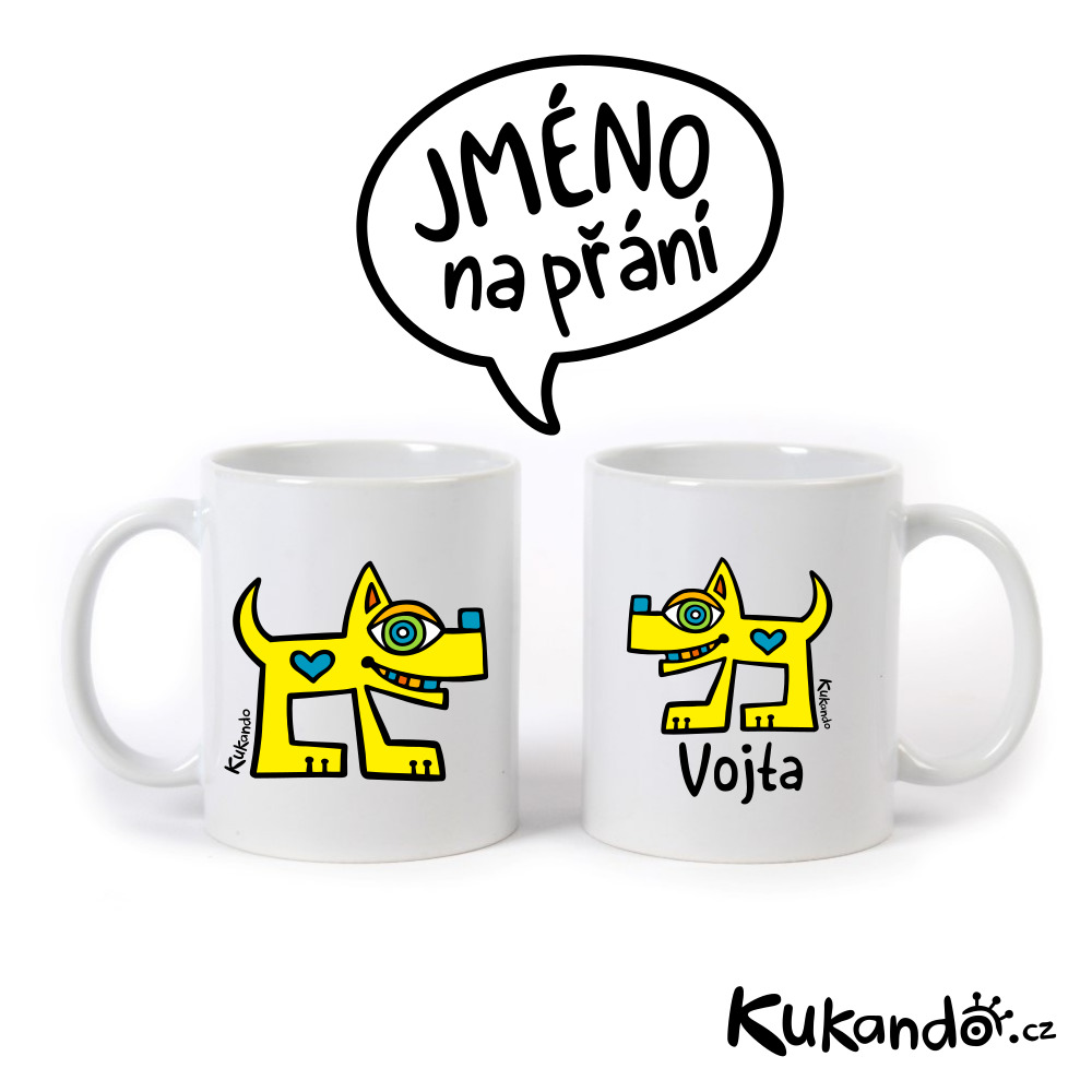 Keramický hrnek se jménem na přání PEJSEK