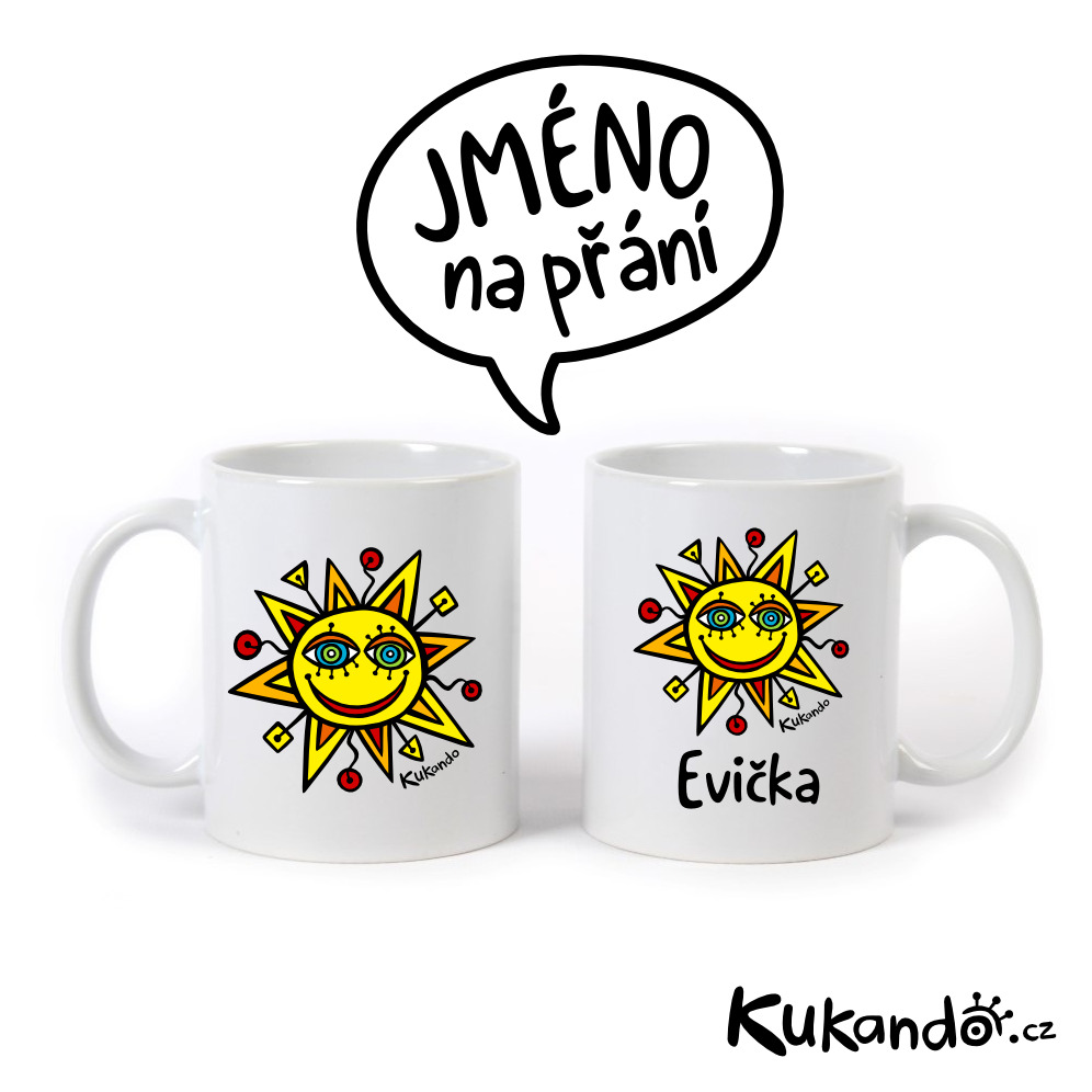 Keramický hrnek se jménem na přání SLUNÍČKO