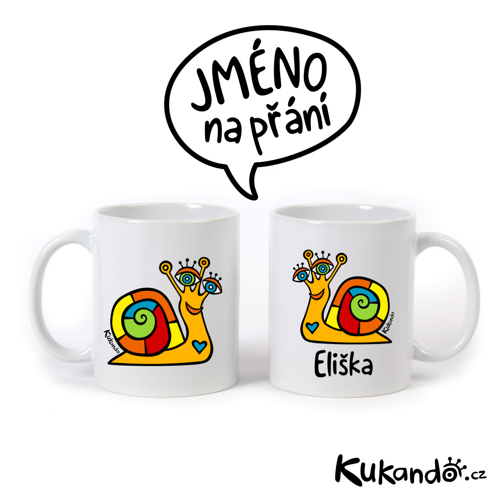 Keramický hrnek se jménem na přání ŠNEK