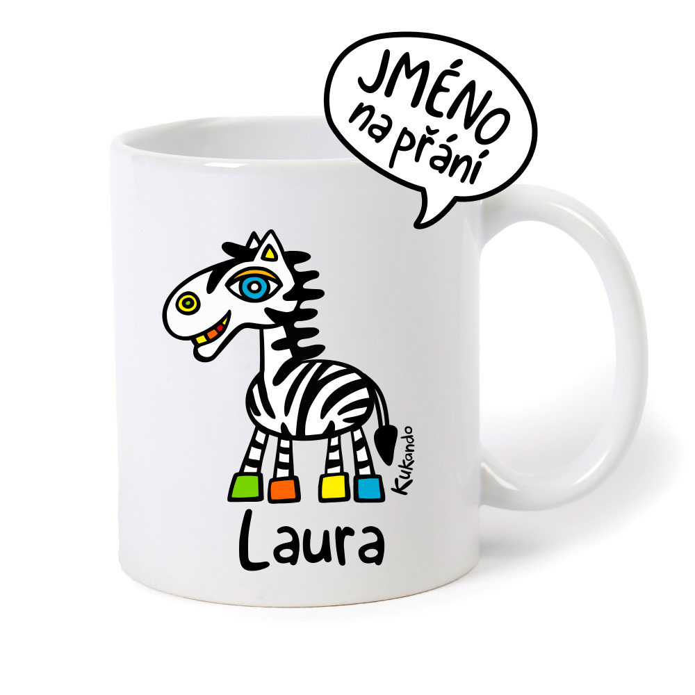 Keramický hrnek se jménem na přání ZEBRA