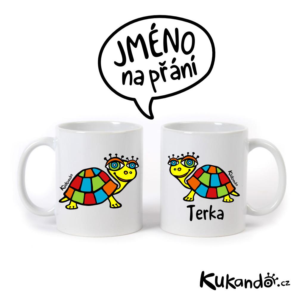 Keramický hrnek se jménem na přání ŽELVA