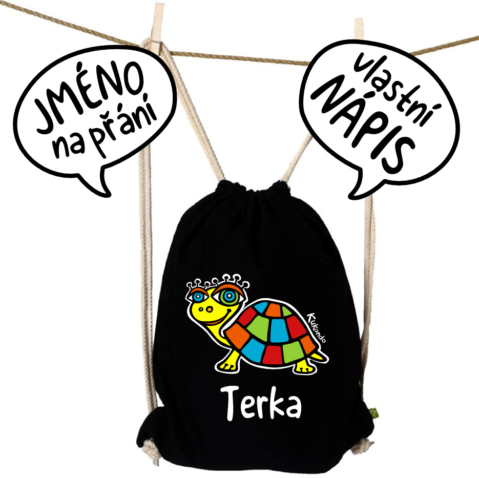 Vak na záda se jménem na přání ŽELVA
