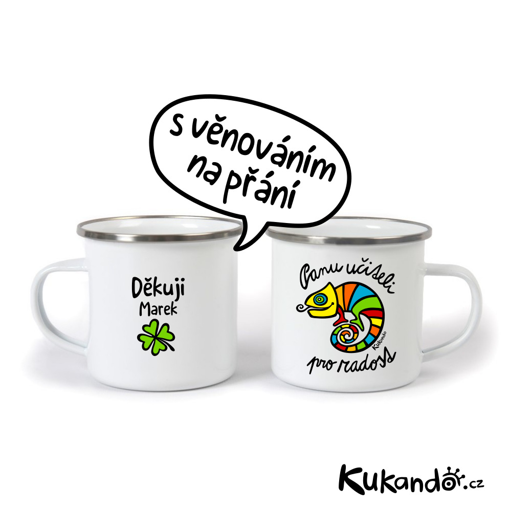 Plecháček pro učitele S CHAMELEONEM s obrázkem