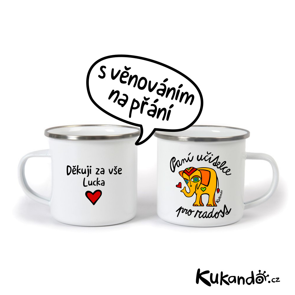 Plecháček pro učitelku SE SLONEM s obrázkem