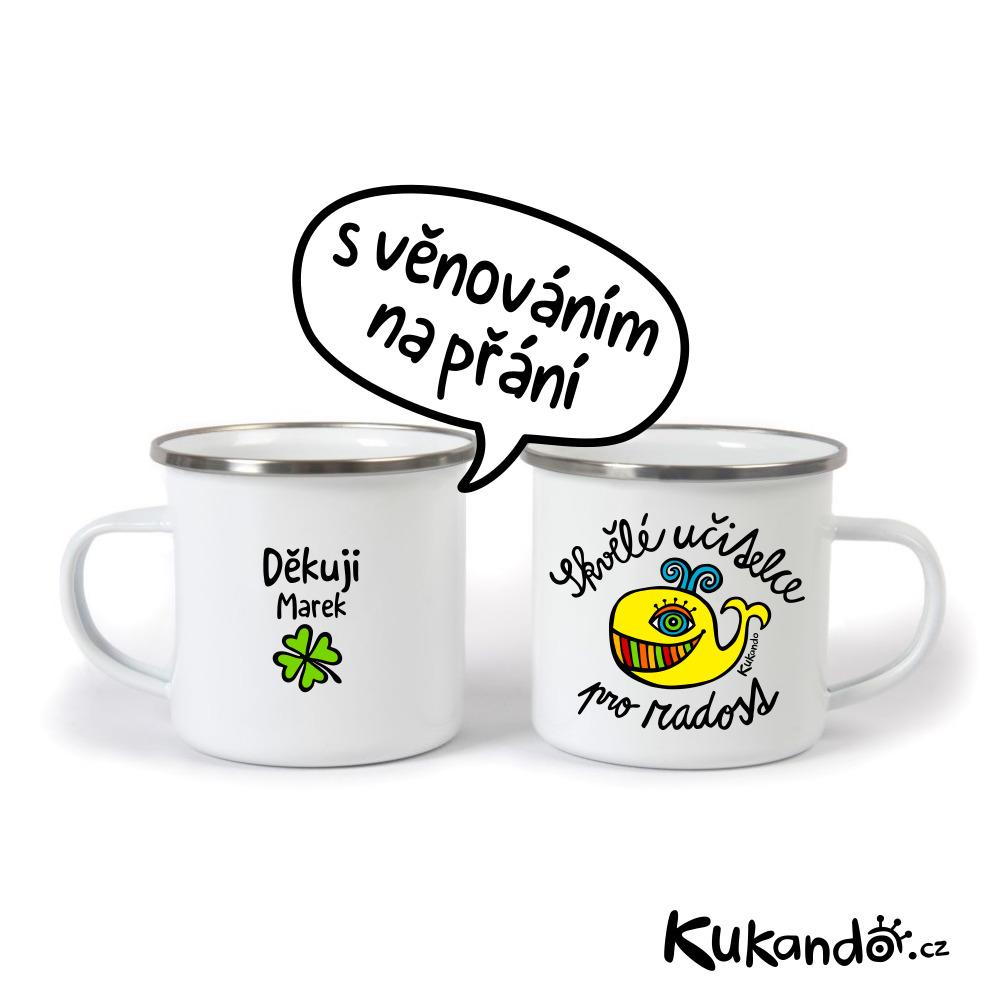 Plecháček pro učitelku S VELRYBOU s obrázkem