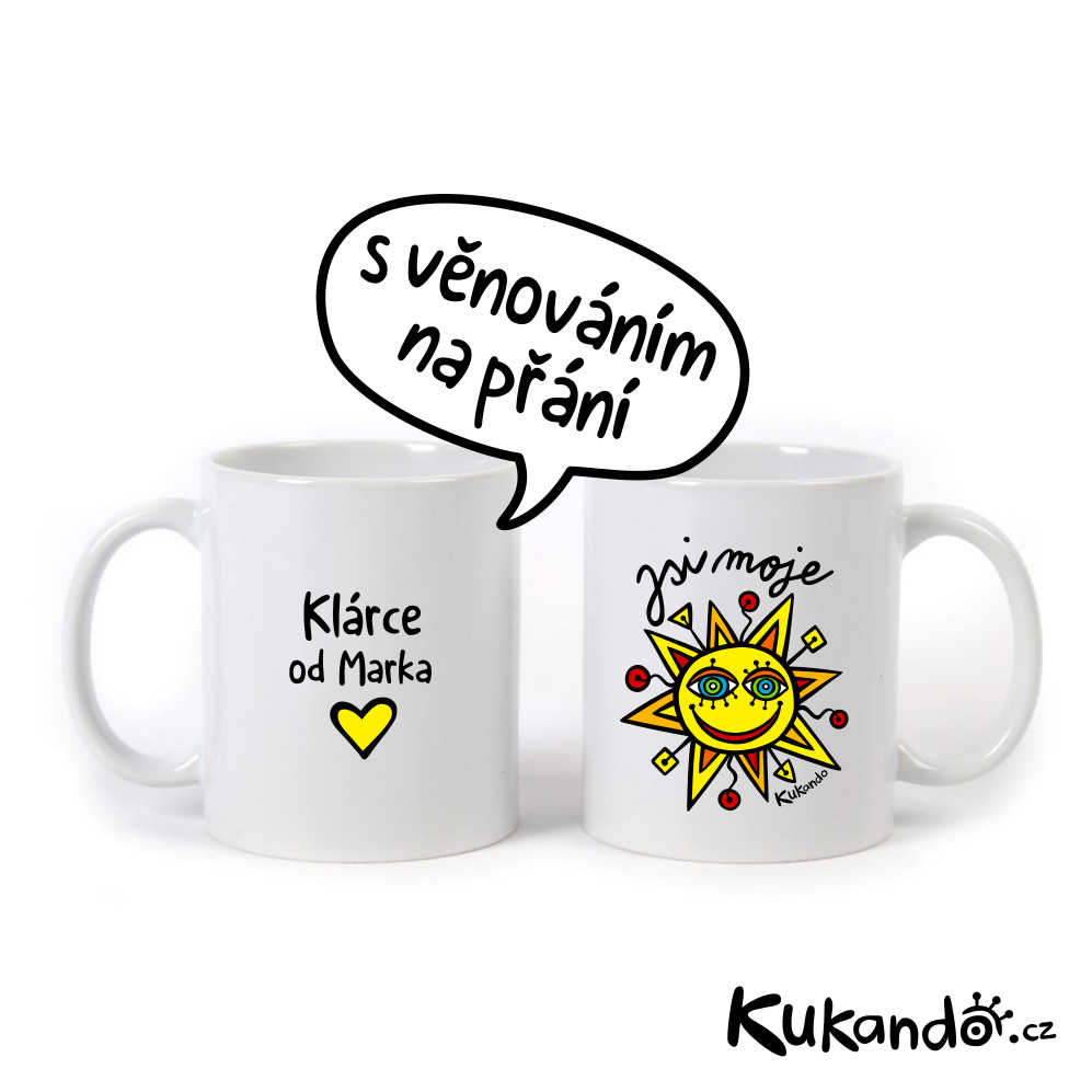 Dárkový hrnek JSI MOJE SLUNÍČKO s věnováním