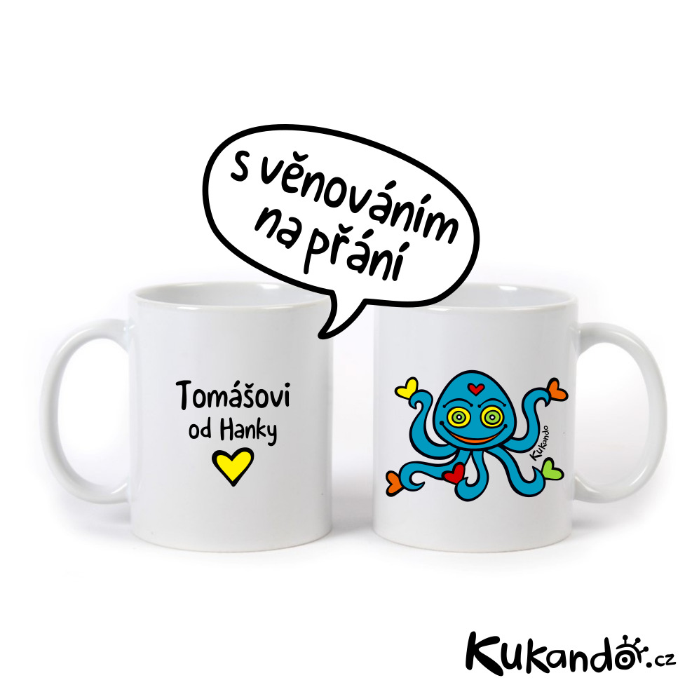 Dárkový hrnek ZAMILOVANÁ CHOBOTNICE s věnováním